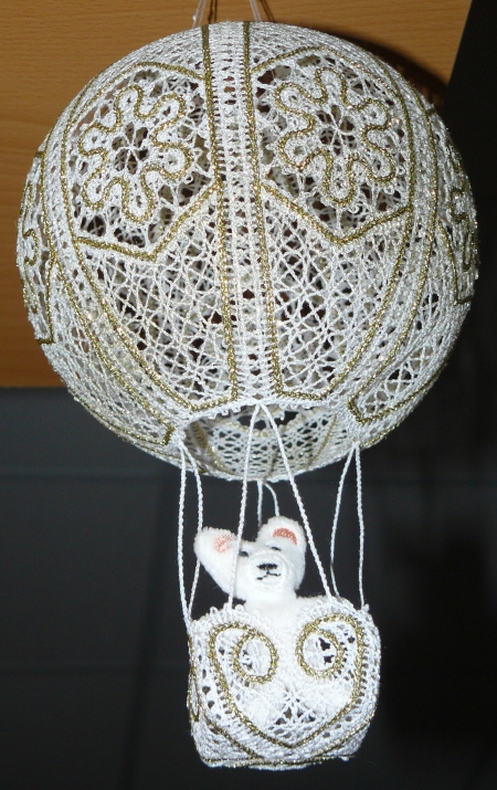 FSL Battenberg Lace Hot-Air Balloon Ornament image 1